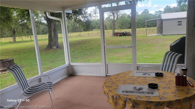 view of sunroom / solarium