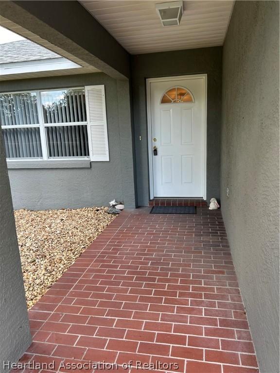 view of doorway to property