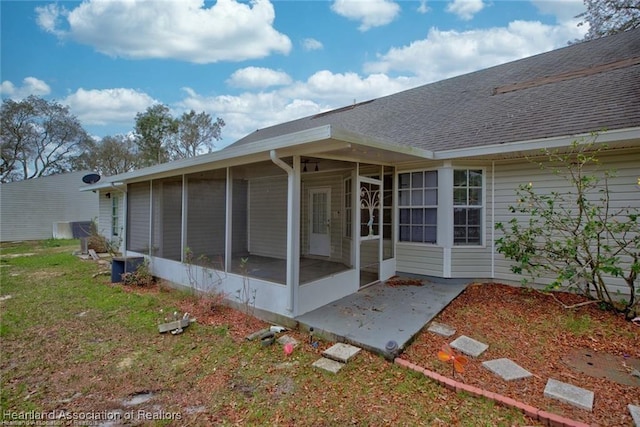 exterior space with a sunroom