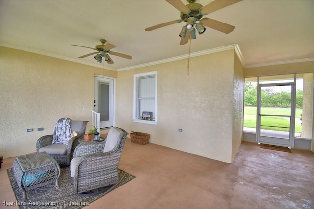 view of patio / terrace with ceiling fan