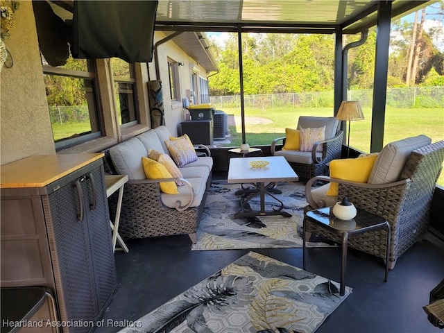 view of sunroom / solarium