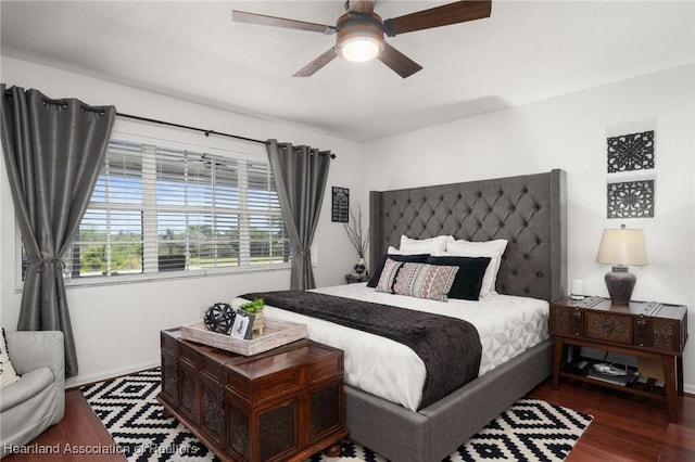 509 Bear Rd, Lake Placid, FL 33852 - bedroom with wood finished floors, baseboards, and ceiling fan
