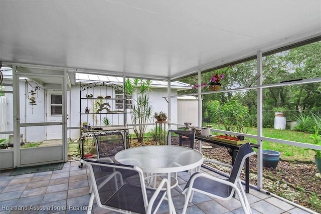 view of sunroom / solarium