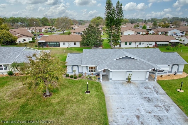 bird's eye view featuring a residential view