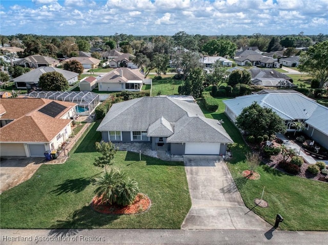 drone / aerial view featuring a residential view