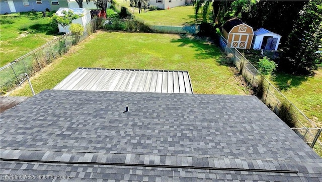 1716 Warfield Pl, Sebring, FL 33870 - exterior space featuring a storage shed and a fenced backyard