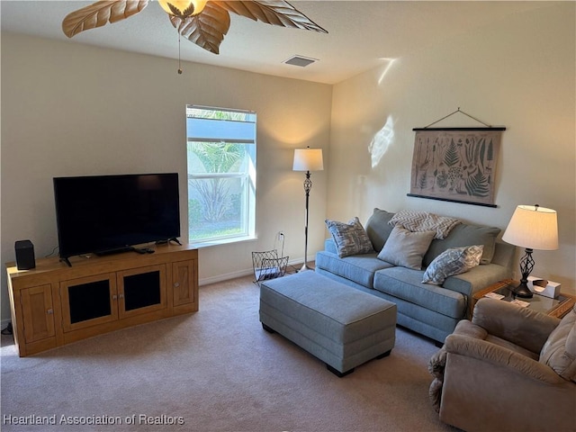 view of carpeted living room