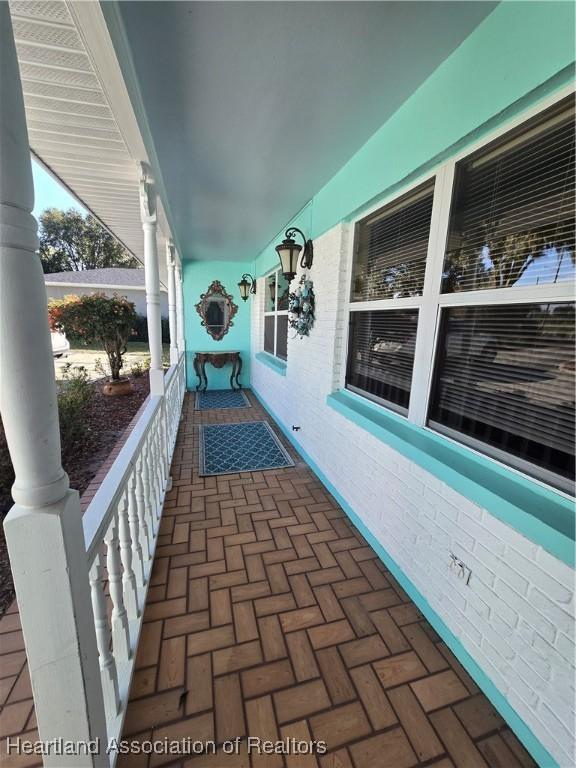 view of patio with a porch