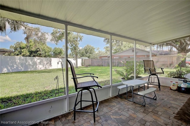 view of sunroom / solarium