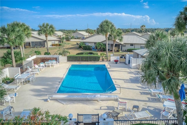 view of pool with a patio area