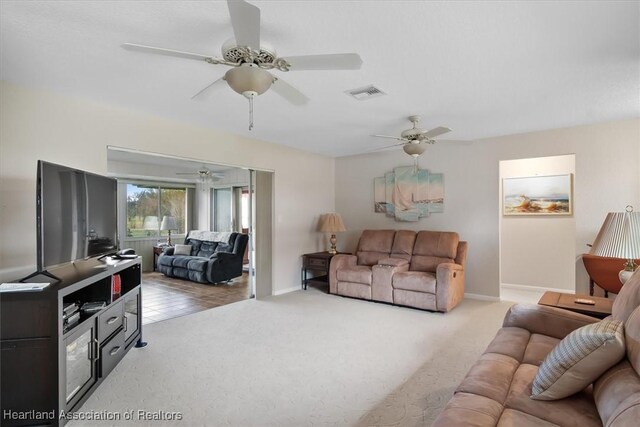 view of carpeted living room