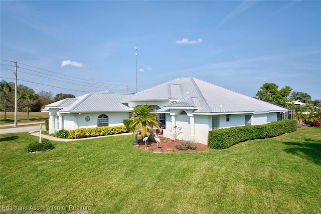 view of home's exterior featuring a yard