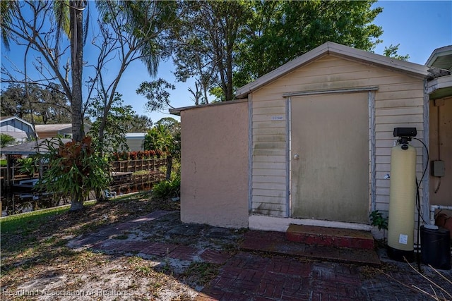 view of shed