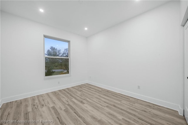 empty room featuring light hardwood / wood-style flooring