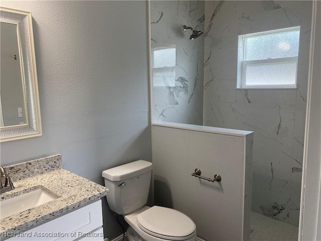 3900 Santiago St, Sebring, FL 33872 - bathroom featuring vanity and a marble finish shower