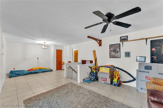 5324 Lafayette Ave, Sebring, FL 33875 - playroom with tile patterned flooring and ceiling fan
