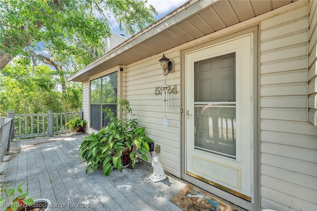 5324 Lafayette Ave, Sebring, FL 33875 - view of exterior entry with a deck