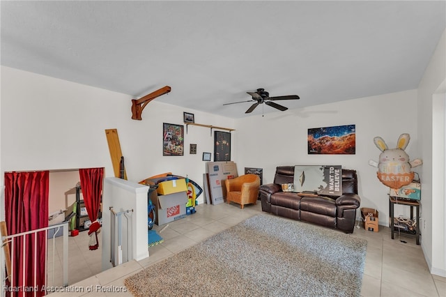 5324 Lafayette Ave, Sebring, FL 33875 - game room featuring tile patterned flooring and ceiling fan