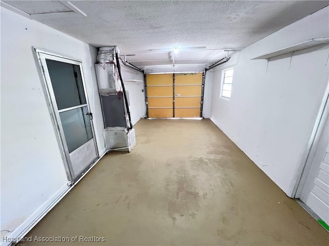 garage with heating unit