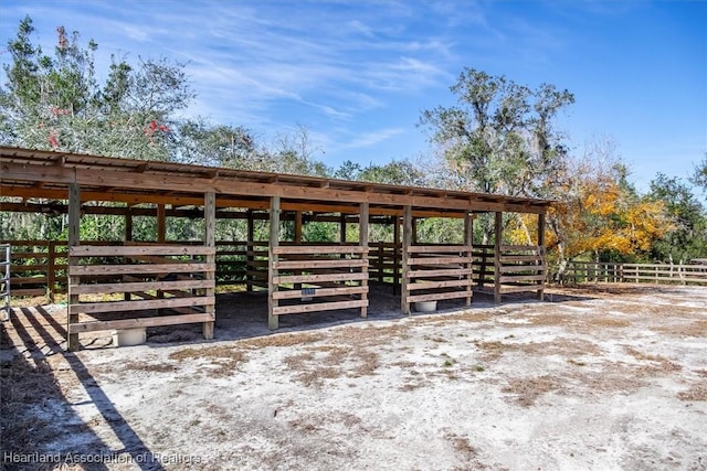 view of horse barn