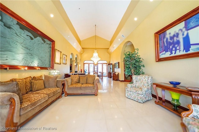 14630 Luray Rd, Southwest Ranches, FL 33330 - lobby featuring vaulted ceiling and recessed lighting