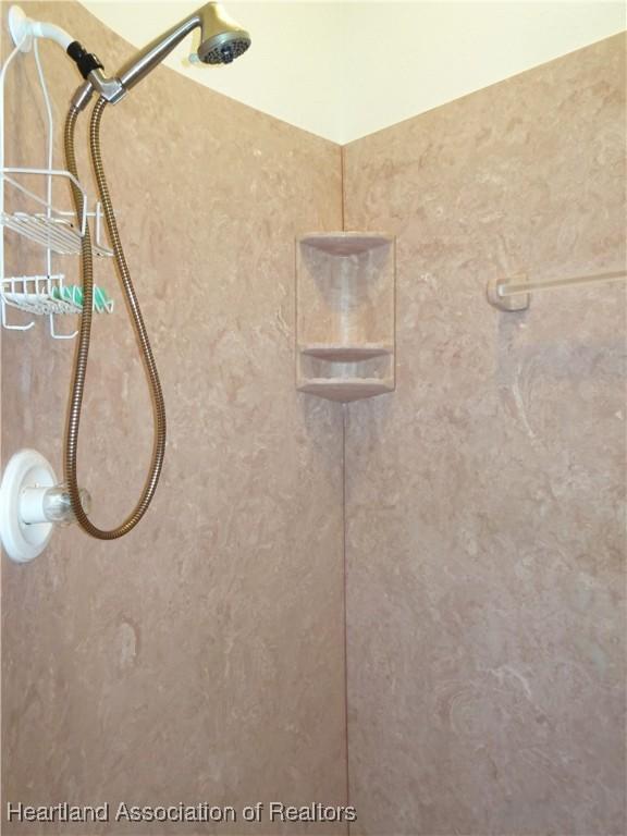 room details with tiled shower