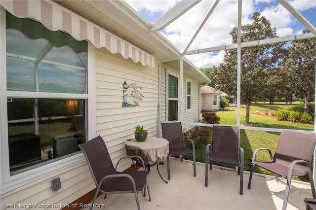 view of sunroom