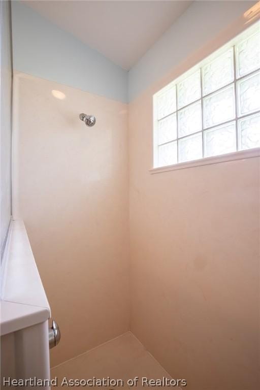 bathroom featuring walk in shower