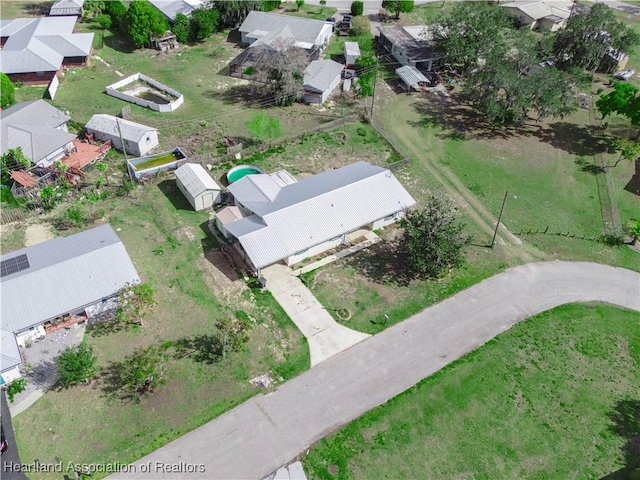 aerial view featuring a residential view