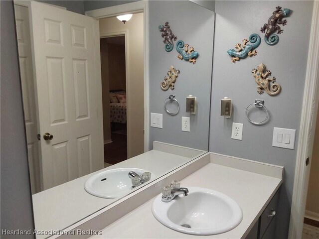 bathroom featuring vanity
