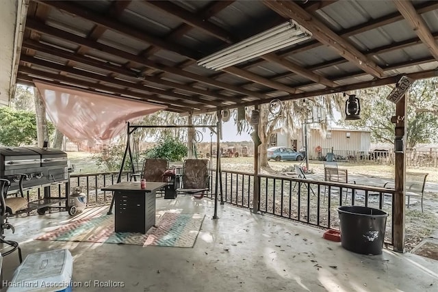 view of patio featuring area for grilling