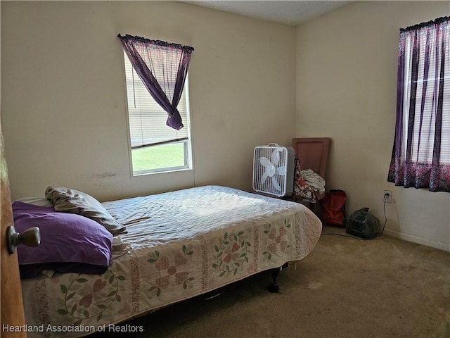 view of carpeted bedroom