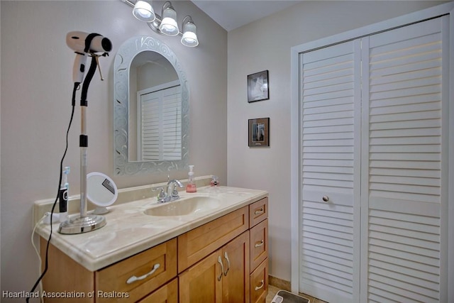 bathroom with vanity