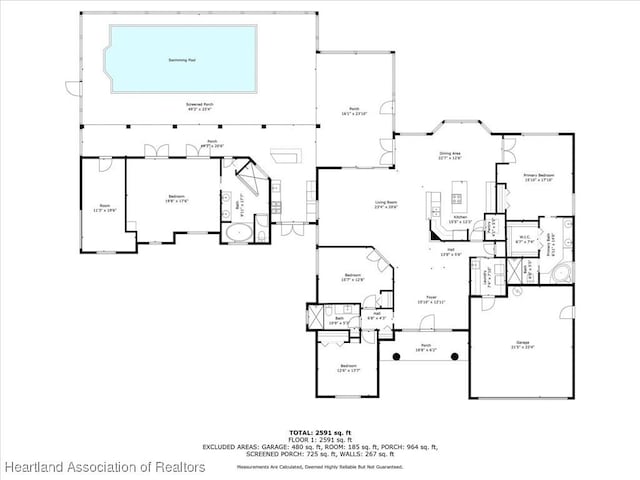 5044 Strafford Oaks Dr, Sebring, FL 33875 - floor plan / room layout