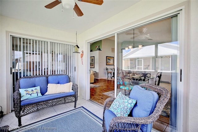 view of sunroom / solarium