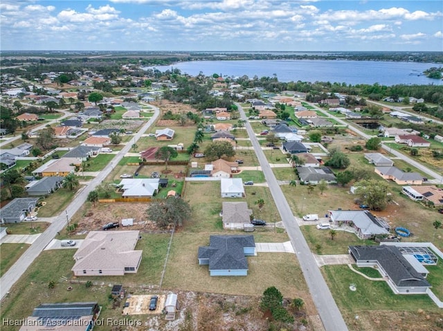 4818 Sturgeon Dr, Sebring, FL 33870 - bird's eye view featuring a water view and a residential view