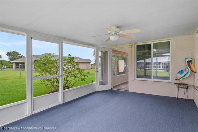 800 Spring Blvd, Sebring, FL 33876 - unfurnished sunroom with ceiling fan