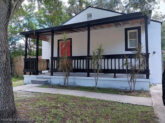 exterior space featuring a porch