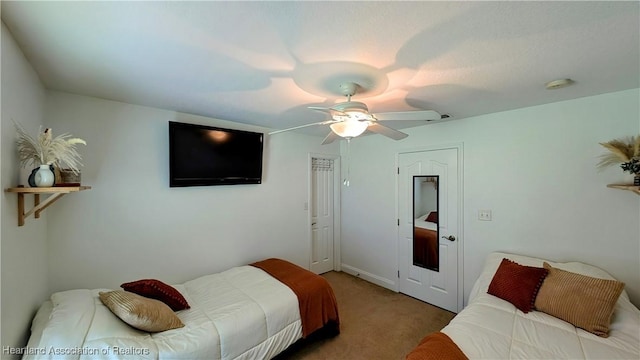 1779 State Road 62nd Rd, Bowling Green, FL 33834 - bedroom with ceiling fan, baseboards, and carpet floors