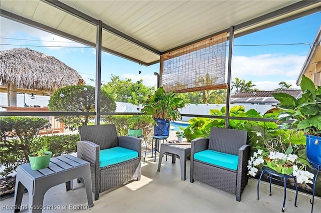 view of sunroom / solarium