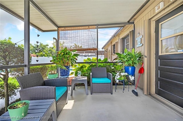 view of sunroom