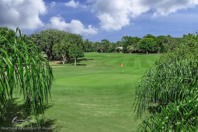 view of community featuring golf course view