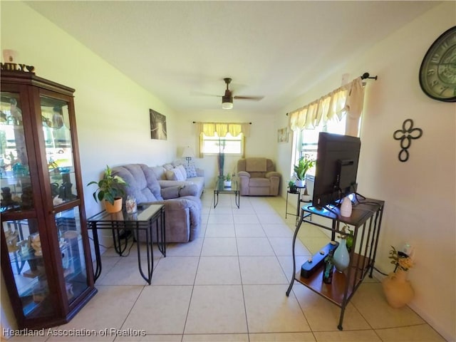 1503 Goldbud St, Lake Placid, FL 33852 - living area with ceiling fan and light tile patterned floors