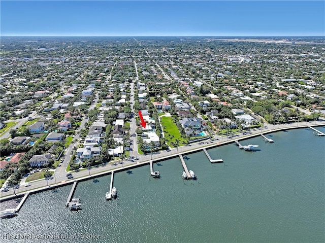 115 Elwa Pl, West Palm Beach, FL 33405 - aerial view of residential area featuring a nearby body of water
