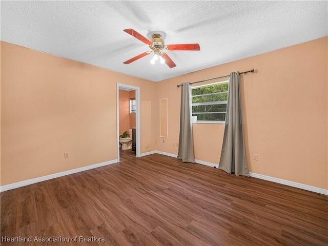 1621 Warfield Pl, Sebring, FL 33870 - spare room featuring a ceiling fan, wood finished floors, and a textured ceiling