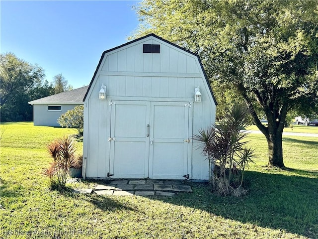 view of shed