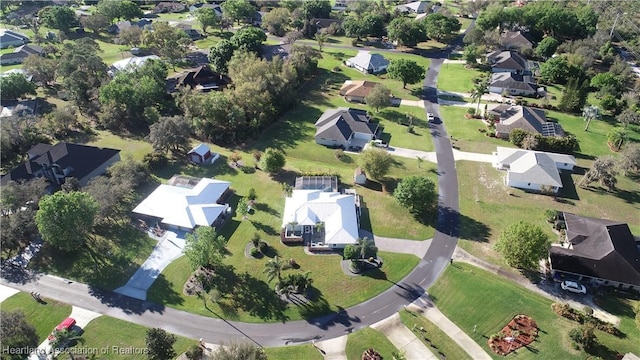 drone / aerial view with a residential view