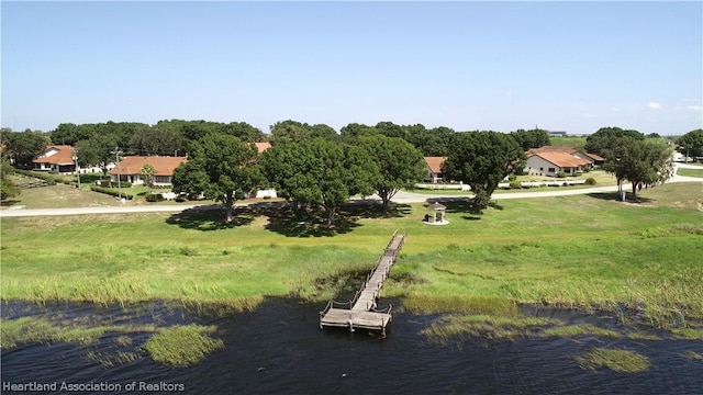 view of property's community featuring a water view