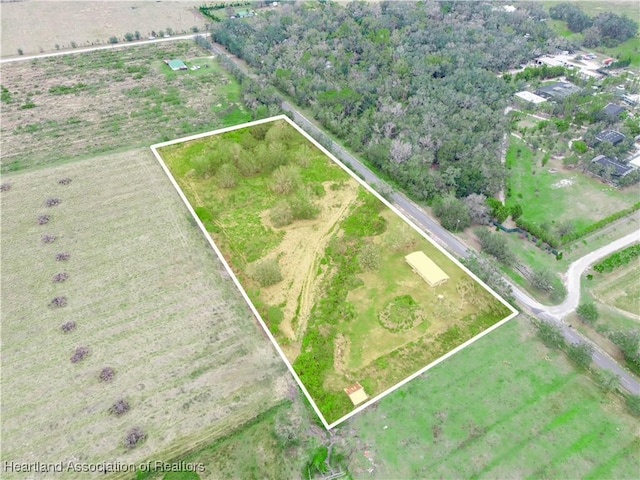 drone / aerial view featuring a rural view