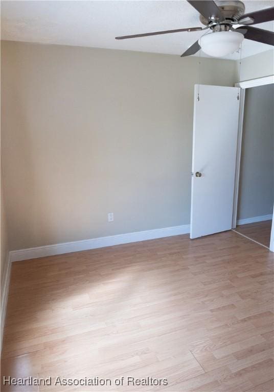 empty room featuring light hardwood / wood-style flooring